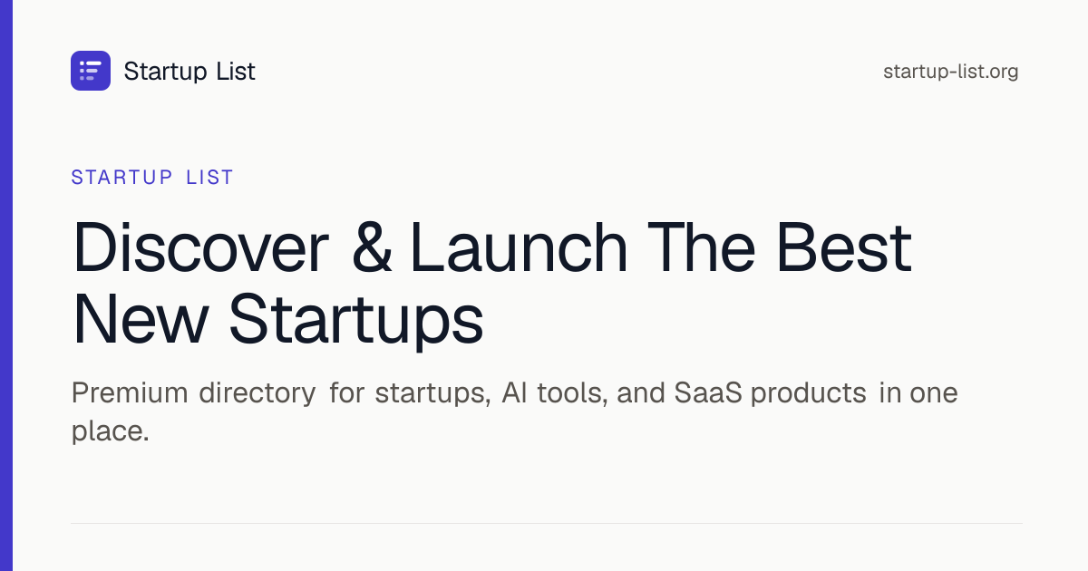 Startup Directory for Launching and Discovering New Startups, AI Tools ...